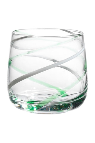 6 vasos de vidrio soplado de manera tradicional Twister - 8,5 cm