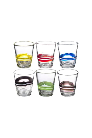 6 vasos de vidrio soplado de manera tradicional Eolo -  25 cl