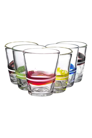 6 vasos de vidrio soplado de manera tradicional Eolo -  25 cl