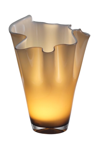 Jarrón iluminado - 19 x 19 x 31 cm - Beige