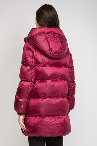 Anorak largo con capucha - Burdeos