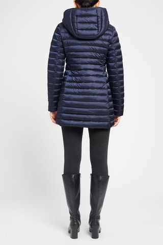 Anorak midi con capucha - Azul noche