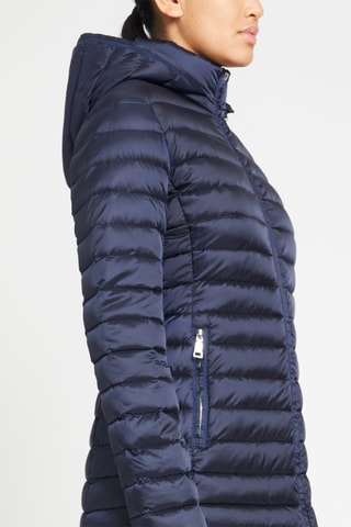 Anorak midi con capucha - Azul noche