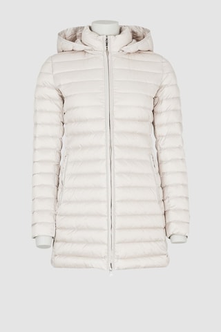 Anorak midi con capucha - Gris claro