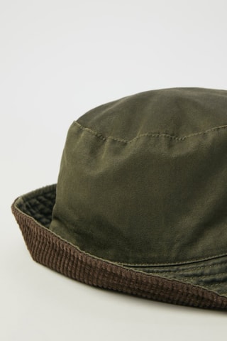 Dubbelzijdig Bobhoedje - Kaki en Bruin