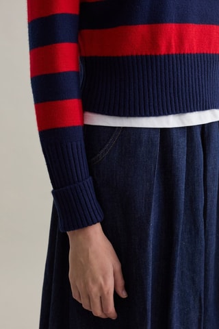 Trui - Marineblauw en Rood