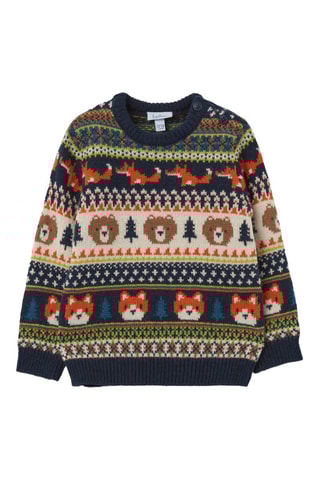 Trui - Marineblauw en Oranje