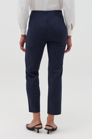 7/8 Broek Hoge Taille. Marineblauw