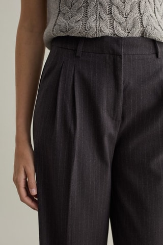 Broek Hoge taille Wide Legs - Donkergrijs