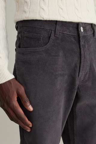 Velours Broek - Donkergrijs