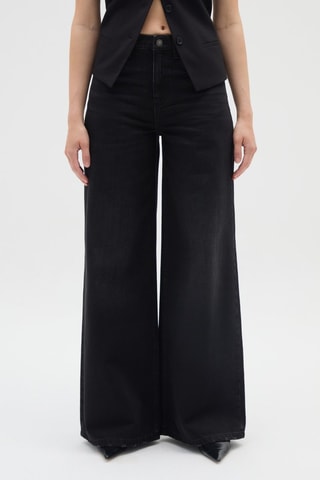 Jeans wide legs - Zwart