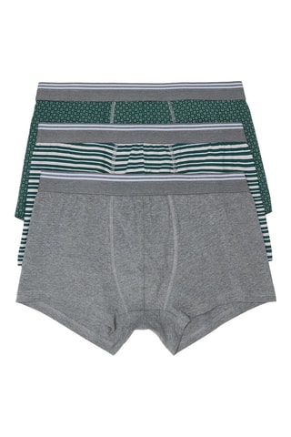 3 Biologisch Katoenen Boxers - gemêleerd grijs en donkergrijs