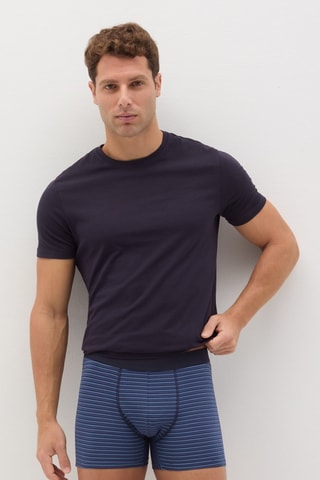 3 Biologisch Katoenen Boxers - Blauw