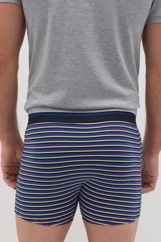 3 Biologisch Katoenen Boxers - Marineblauw en Lichtgrijs