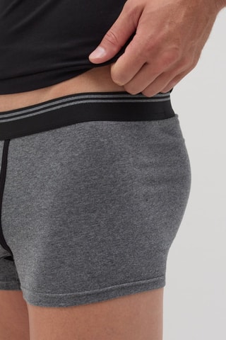 3 Biologisch Katoenen Boxers - Grijs en Zwart