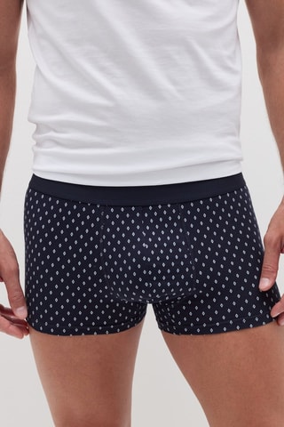 3 Biologisch Katoenen Boxers - Blauw