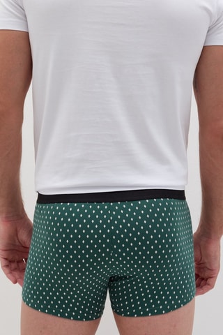 3 Biologisch Katoenen Boxers - Zwart en Donkergroen