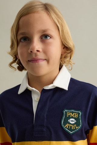 Polo PMB Athletic club - Marineblauw en Rood