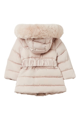 Gewatteerde jas met capuchon - Roze