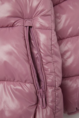 Gewatteerde jas met capuchon - Roze