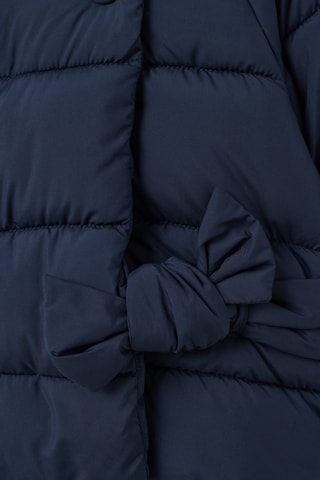 Gewatteerde jas met capuchon - Marineblauw