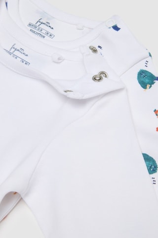 2 Biologische Katoenen Rompertjes - Wit