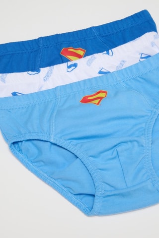 5 slips Superman Justice League DC Comics - Wit, hemelsblauw en lichtgrijs
