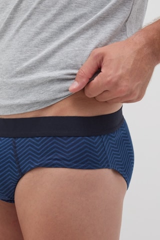 5 Biologisch Katoenen Slips - Blauw