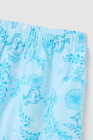 Biologisch Katoenen Pyjama Ariel De Kleine Zeemeermin Disney - Wit en Hemelsblauw