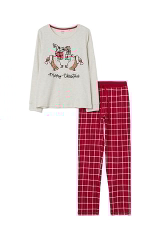 Pyjama - Ecru en Rood