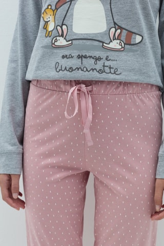 Biologisch Katoenen Pyjama Gemêleerd Grijs