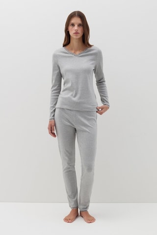Biologisch Katoenen Pyjama Lichtgrijs