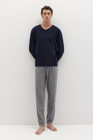 Pyjama - Marineblauw en Grijs