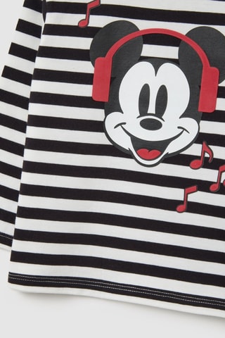 T-shirt Mickey Disney - Zwart en Wit