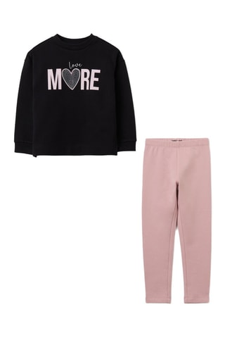 T-shirt en Broek - Zwart en Roze