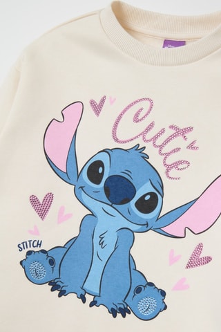T-shirt en Legging Stitch Lilo en Stitch Disney - Ecru en Marineblauw