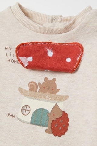 Biologisch Katoenen Sweater en broek - Beige en Bruin