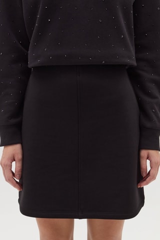 Rechte Fleece Rok - Zwart