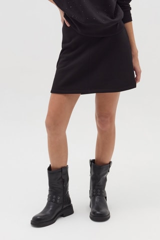 Rechte Fleece Rok - Zwart