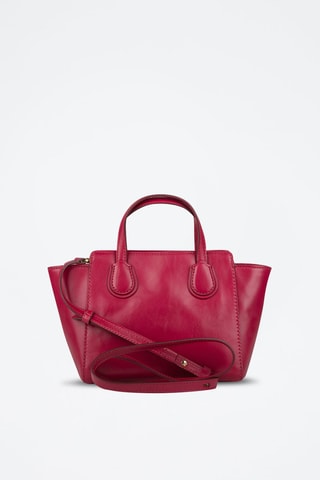 Leren Handtas Elettra - Fuchsia 