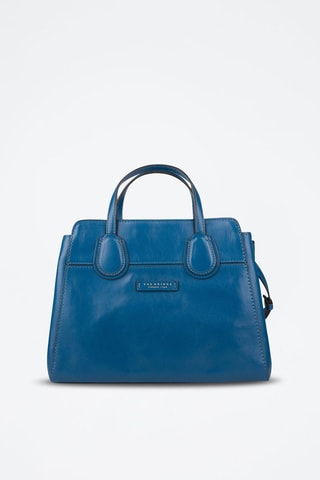 Leren Handtas Elettra - Donkerblauw 