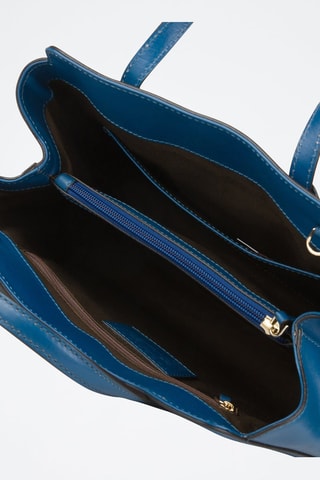 Leren Handtas Elettra - Donkerblauw 