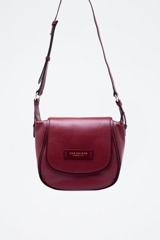 Bandolera de piel Domitilla - Rojo oscuro