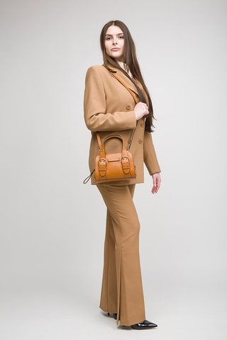 Leren Handtas Elena - Cognacbruin