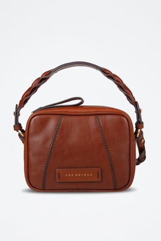 Bolso para cámara de fotos de piel Brigida - Marrón