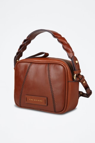 Bolso para cámara de fotos de piel Brigida - Marrón