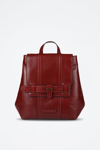 Leren Rugtas Bigna Nuovo - Bordeauxrood