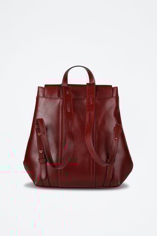 Leren Rugtas Bigna Nuovo - Bordeauxrood