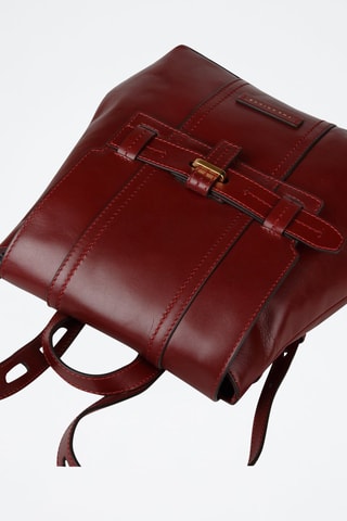 Leren Rugtas Bigna Nuovo - Bordeauxrood
