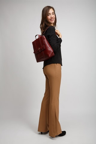 Leren Rugtas Bigna Nuovo - Bordeauxrood